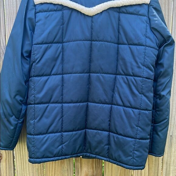 Westwinds Navy Blue Shearling-Lined Jacket 70s 80s Vintage Rare Winter Coat M - Picture 10 of 16